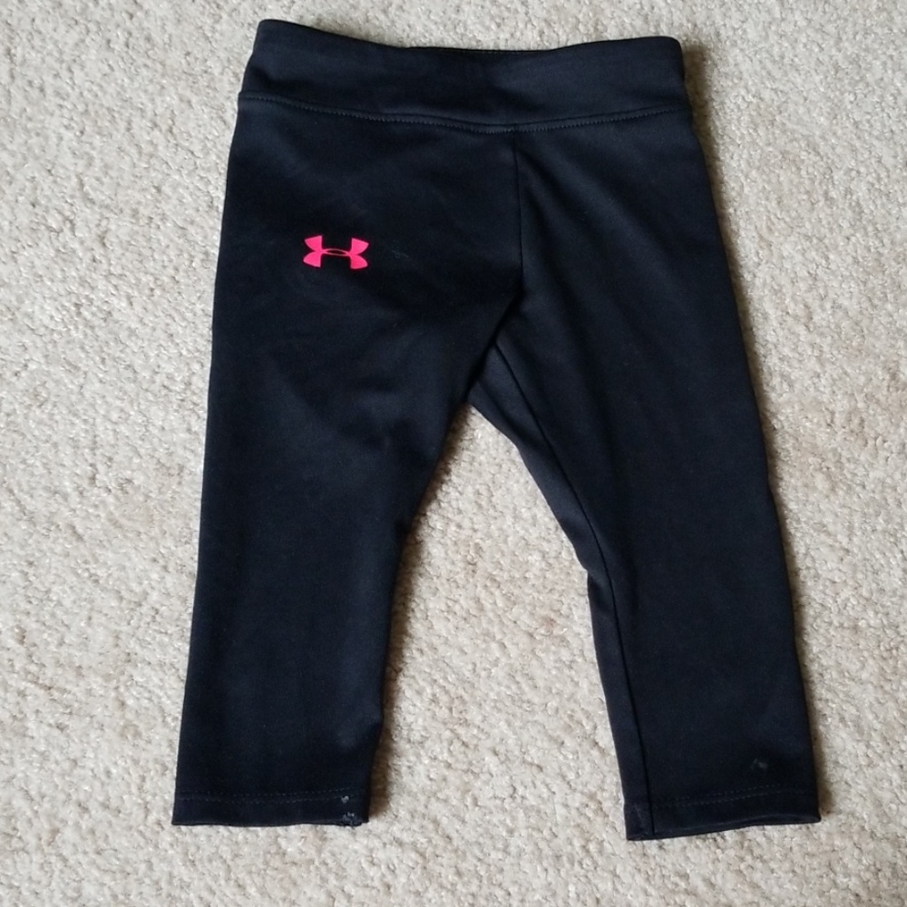 Under armour black with pink label pants